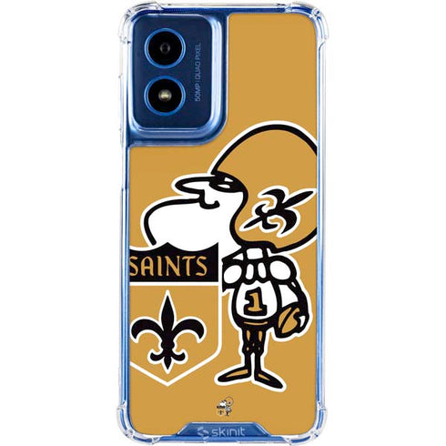 NFL New Orleans Saints Retro Logo Moto G 5G (2024) Clear Case