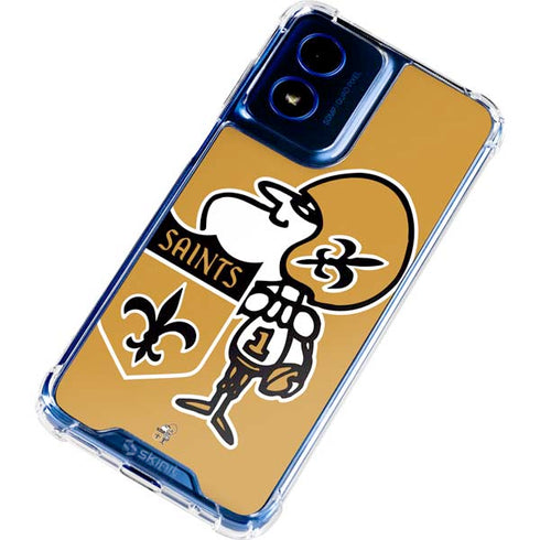 NFL New Orleans Saints Retro Logo Moto G 5G (2024) Clear Case