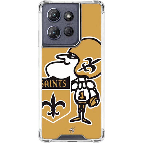 NFL New Orleans Saints Retro Logo Moto G Play 5G (2025) Clear Case