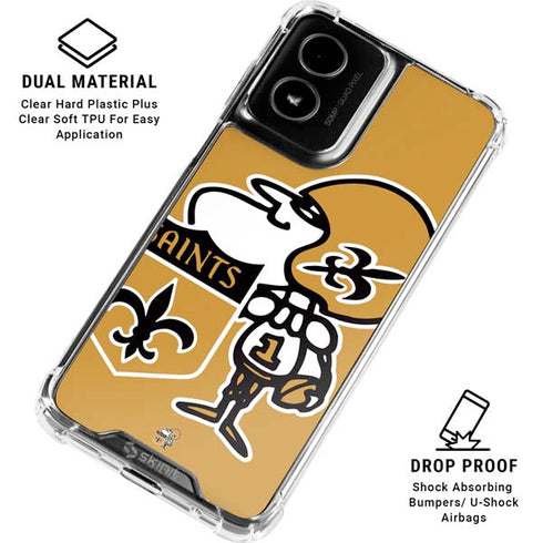 NFL New Orleans Saints Retro Logo Moto G Power 5G (2024) Clear Case