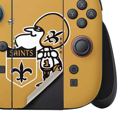 NFL New Orleans Saints Retro Logo Nintendo Switch 2 (2025) Joy-Con Controller Skin