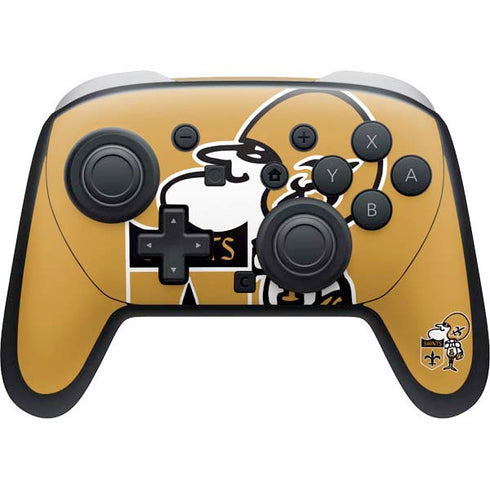NFL New Orleans Saints Retro Logo Nintendo Switch 2 (2025) Pro Controller Skin