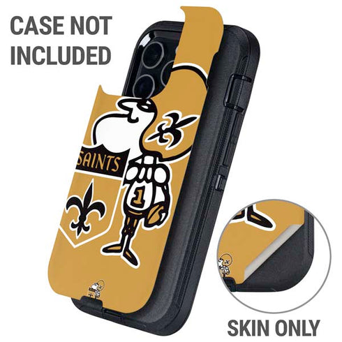NFL New Orleans Saints Retro Logo Otterbox Defender iPhone Skin