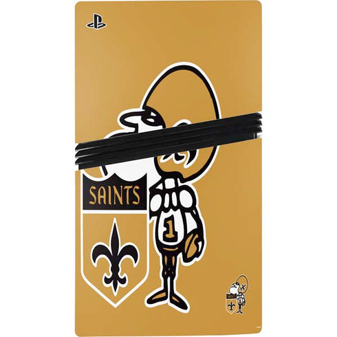 NFL New Orleans Saints Retro Logo PS5 Pro Console Skin