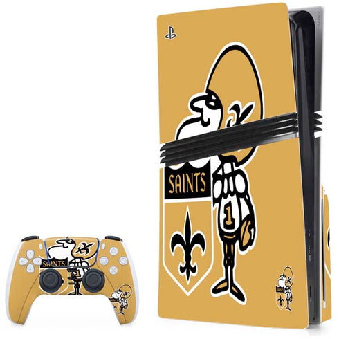 NFL New Orleans Saints Retro Logo PlayStation PS5 Skins