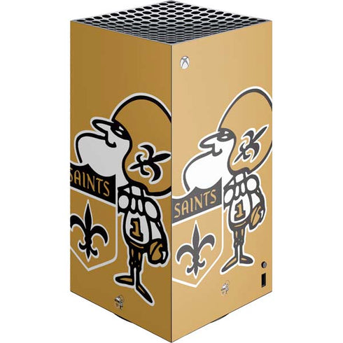 NFL New Orleans Saints Retro Logo XBox Series X Digital Edition Console Skin
