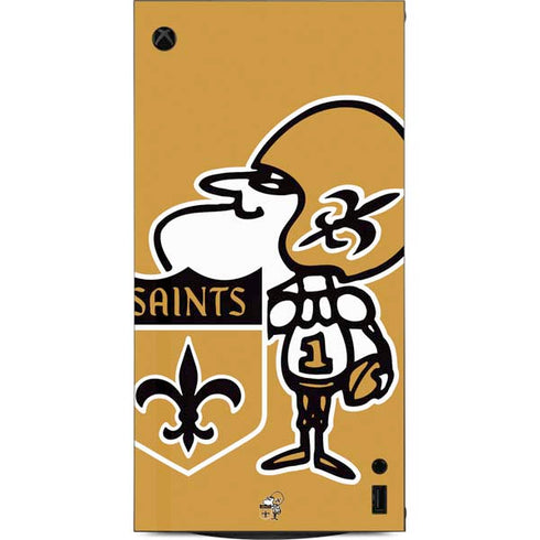 NFL New Orleans Saints Retro Logo XBox Series X Digital Edition Console Skin