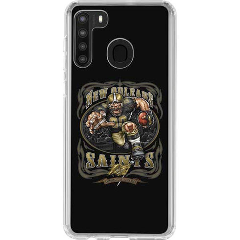 Liquid Blue NFL New Orleans Saints Running Back Galaxy A21 Clear Case