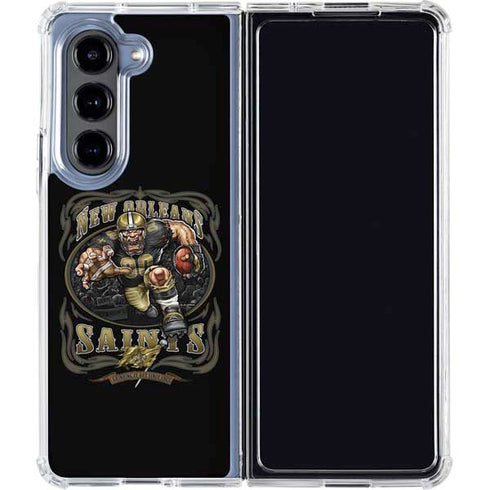 Liquid Blue NFL New Orleans Saints Running Back Galaxy Z Fold5 5G Clear Case