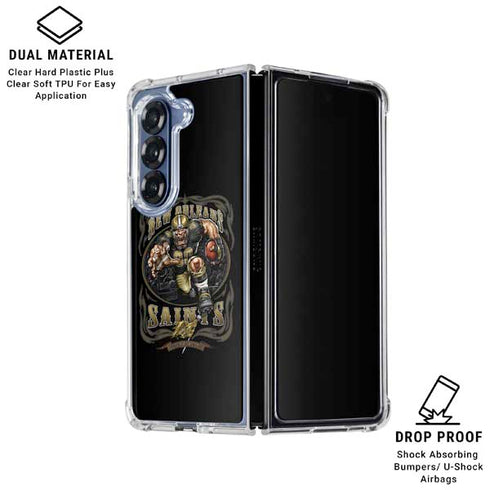 Liquid Blue NFL New Orleans Saints Running Back Galaxy Z Fold6 Clear Case