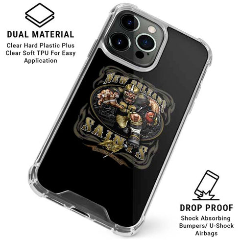 Liquid Blue NFL New Orleans Saints Running Back iPhone 16 Pro Max Clear Case