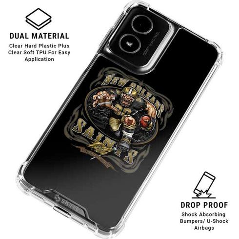 Liquid Blue NFL New Orleans Saints Running Back Moto G Power 5G (2024) Clear Case