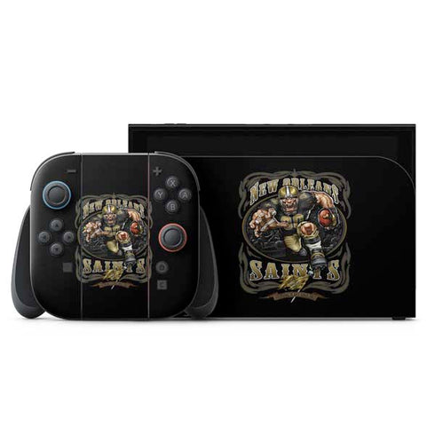 Liquid Blue NFL New Orleans Saints Running Back Nintendo Switch 2 (2025) with Joy-Con Skin