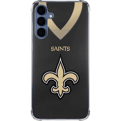 NFL New Orleans Saints Team Jersey Galaxy A35 5G Clear Case