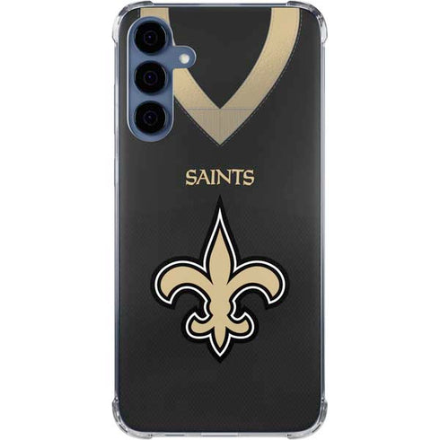 NFL New Orleans Saints Team Jersey Galaxy A55 5G Clear Case