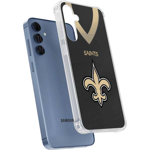 NFL New Orleans Saints Team Jersey Galaxy A55 5G Clear Case