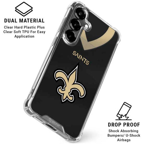NFL New Orleans Saints Team Jersey Galaxy S26 Plus Clear Case