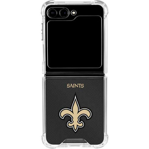 NFL New Orleans Saints Team Jersey Galaxy Z Flip6 Clear Case