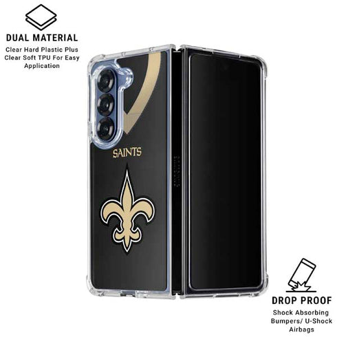NFL New Orleans Saints Team Jersey Galaxy Z Fold6 Clear Case