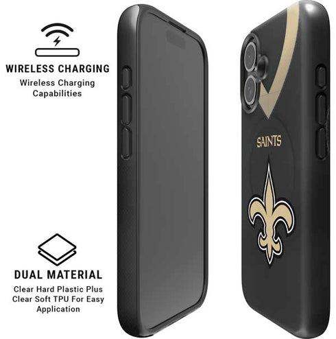 NFL New Orleans Saints Team Jersey iPhone 16 Magsafe Impact Case