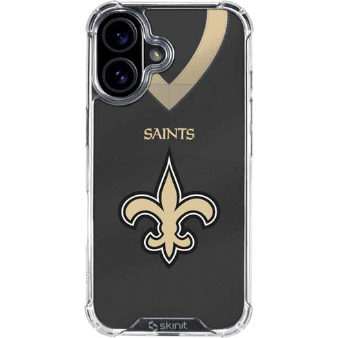 NFL New Orleans Saints Team Jersey iPhone 16 Plus Clear Case