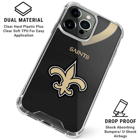 NFL New Orleans Saints Team Jersey iPhone 16 Pro Max Clear Case