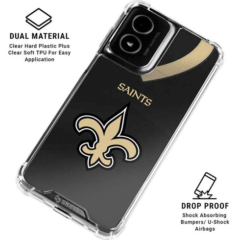 NFL New Orleans Saints Team Jersey Moto G Power 5G (2024) Clear Case