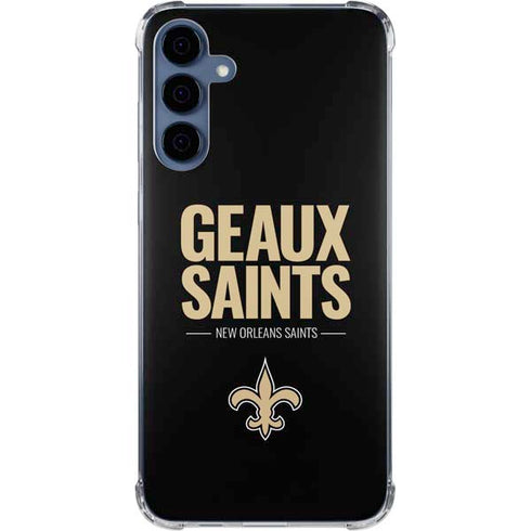 NFL New Orleans Saints Team Motto Galaxy A35 5G Clear Case