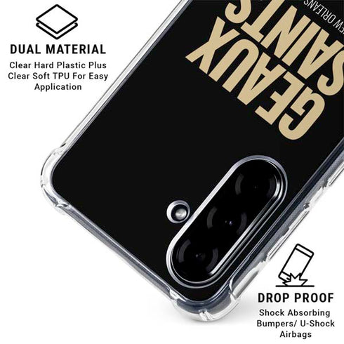 NFL New Orleans Saints Team Motto Galaxy A36 5G Clear Case