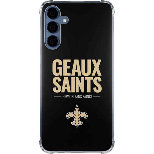 NFL New Orleans Saints Team Motto Galaxy A55 5G Clear Case