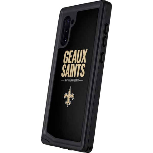 NFL New Orleans Saints Team Motto Galaxy Note 10 Waterproof Case