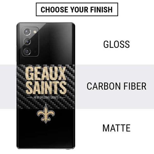 NFL New Orleans Saints Team Motto Galaxy Note20 5G Skin
