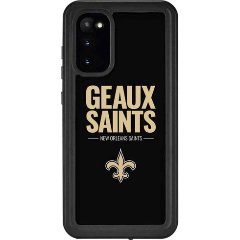NFL New Orleans Saints Team Motto Galaxy S20 Waterproof Case