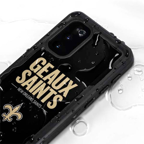 NFL New Orleans Saints Team Motto Galaxy S20 Waterproof Case