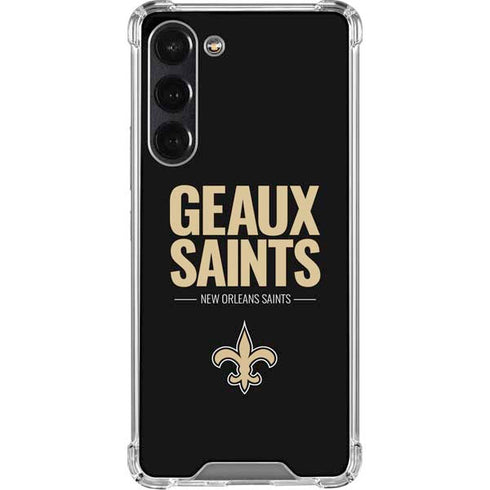 NFL New Orleans Saints Team Motto Galaxy S24 FE Clear Case