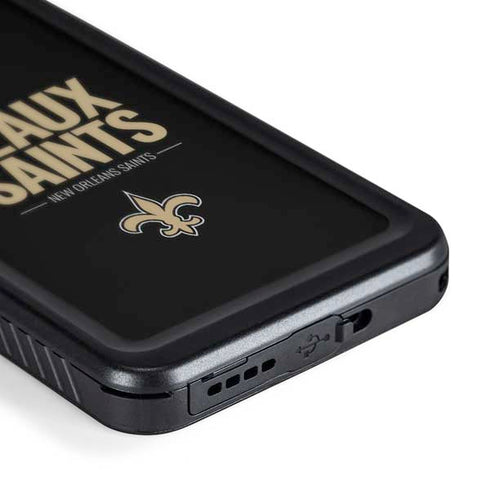 NFL New Orleans Saints Team Motto Galaxy S24 Plus Waterproof Case