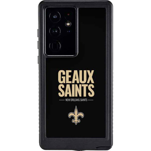 NFL New Orleans Saints Team Motto Galaxy S24 Ultra Waterproof Case