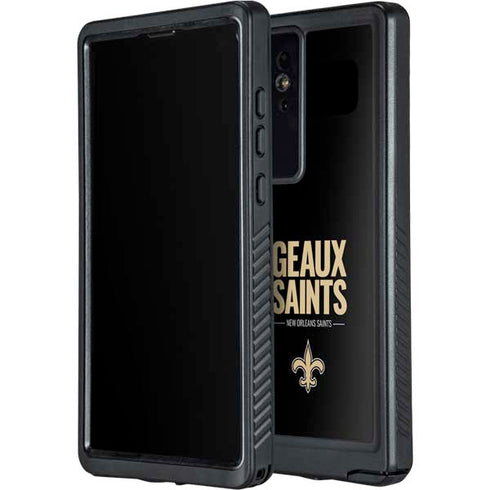 NFL New Orleans Saints Team Motto Galaxy S24 Ultra Waterproof Case