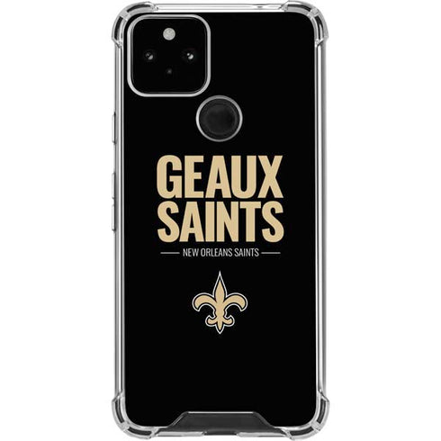 NFL New Orleans Saints Team Motto Google Pixel 5 Clear Case