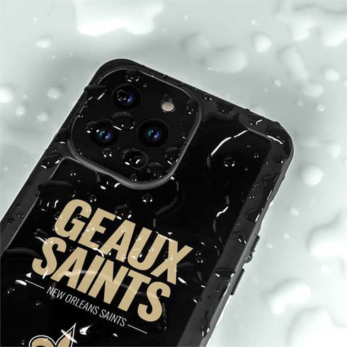 NFL New Orleans Saints Team Motto iPhone 15 Pro Waterproof Case