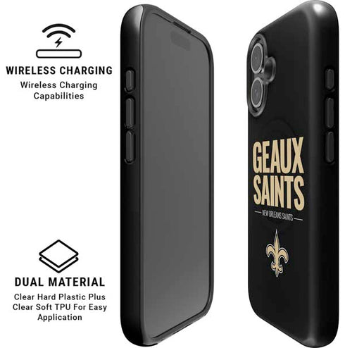 NFL New Orleans Saints Team Motto iPhone 16 Plus Magsafe Impact Case