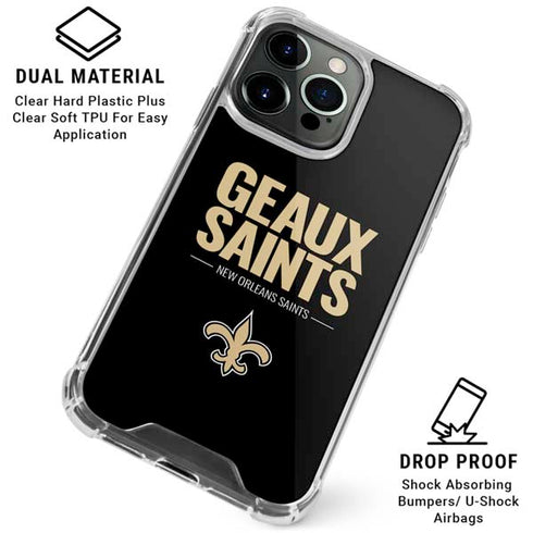 NFL New Orleans Saints Team Motto iPhone 16 Pro Clear Case