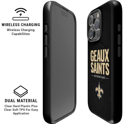 NFL New Orleans Saints Team Motto iPhone 16 Pro Magsafe Impact Case