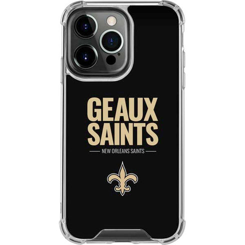 NFL New Orleans Saints Team Motto iPhone 16 Pro Max Clear Case