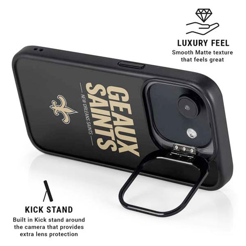 NFL New Orleans Saints Team Motto iPhone 16e Kickstand Case