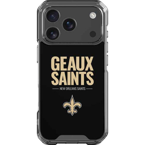 NFL New Orleans Saints Team Motto iPhone 18 Pro Clear Case