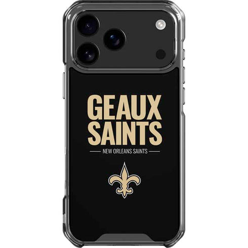 NFL New Orleans Saints Team Motto iPhone 18 Pro Max Clear Case