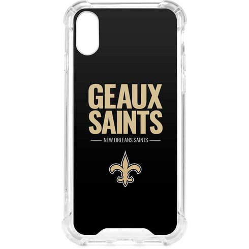 NFL New Orleans Saints Team Motto iPhone XS Clear Case