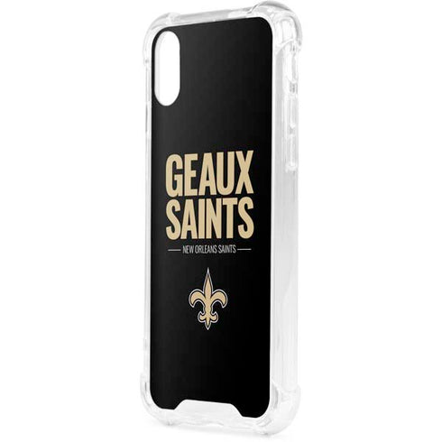 NFL New Orleans Saints Team Motto iPhone XS Clear Case