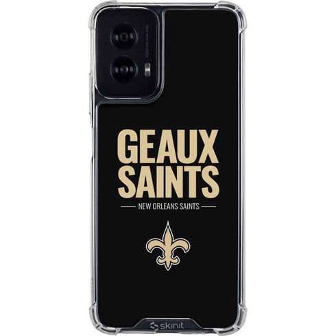 NFL New Orleans Saints Team Motto Moto G Power 5G (2024) Clear Case